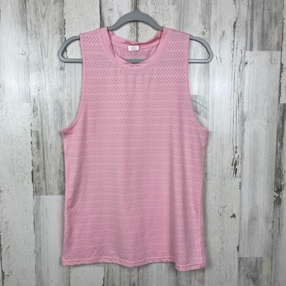 Zyia Active Blossom Chill perforated tank top pink activewear size medium sporty